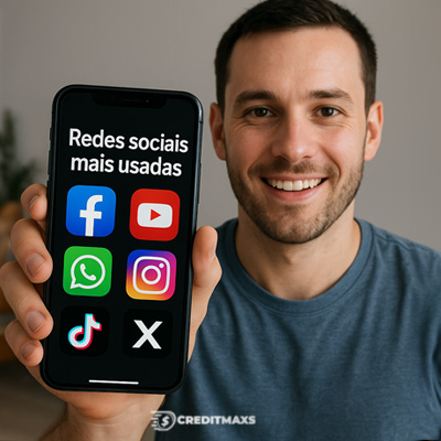 10 redes sociais mais usadas em 2025. redes sociais mais usadas